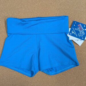 Motionwear Women's Foldover Shorts in Turquoise